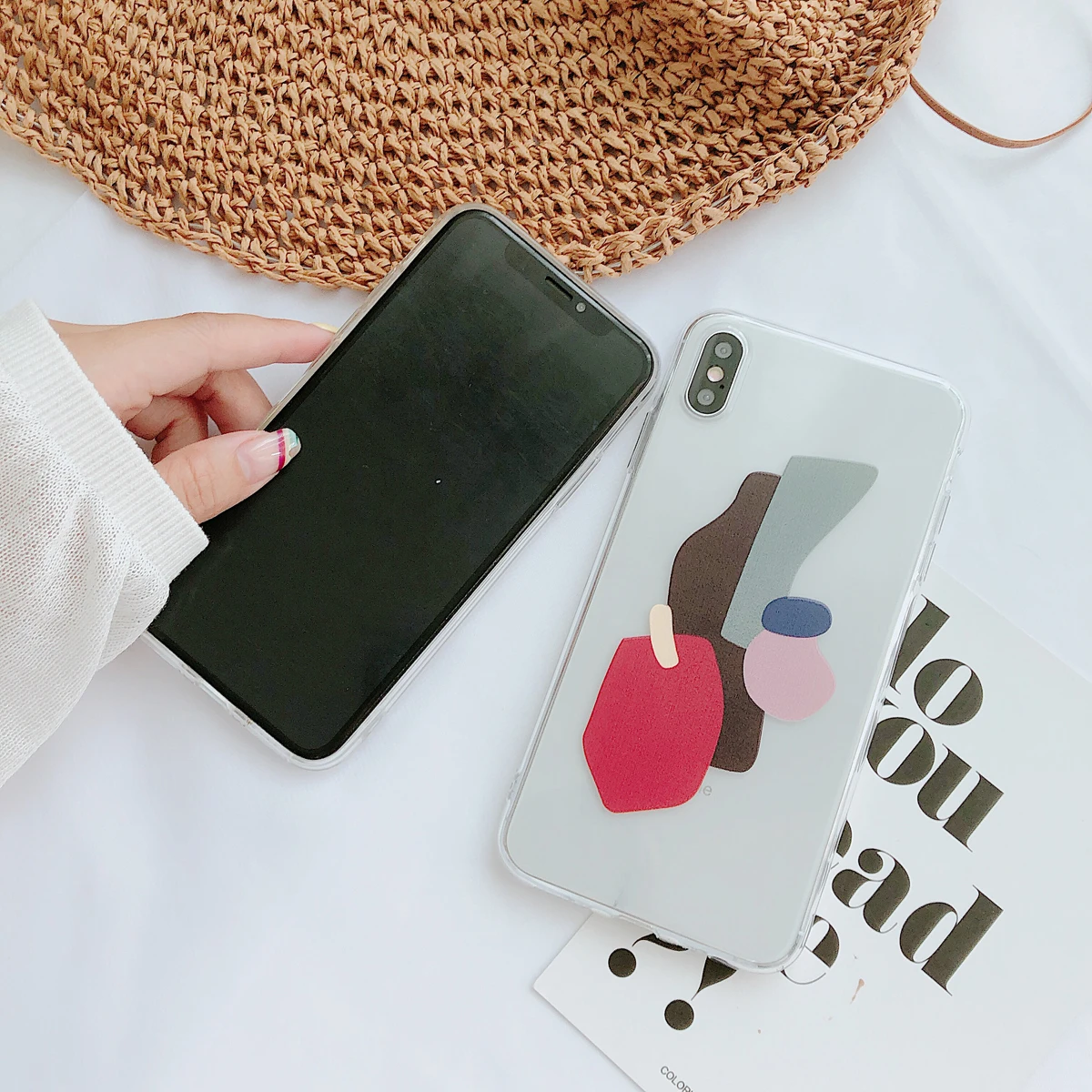 Прекрасный Простой геометрические блоки шаблон чехол для Apple iphone 6 6S 7 8 Plus X XR XS