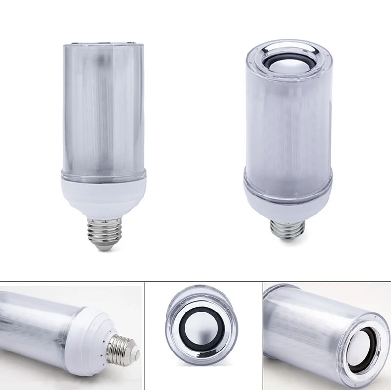 Rgb Bluetooth динамик эффект пламени лампочка E26 E27 110V 220W 8W Musice плеер с регулируемой