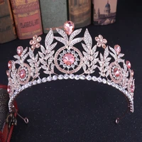 2019 new sweet princess big crown fashion crystal rhinestone bride wedding crowns and tiaras headpieces bridal hair accessories