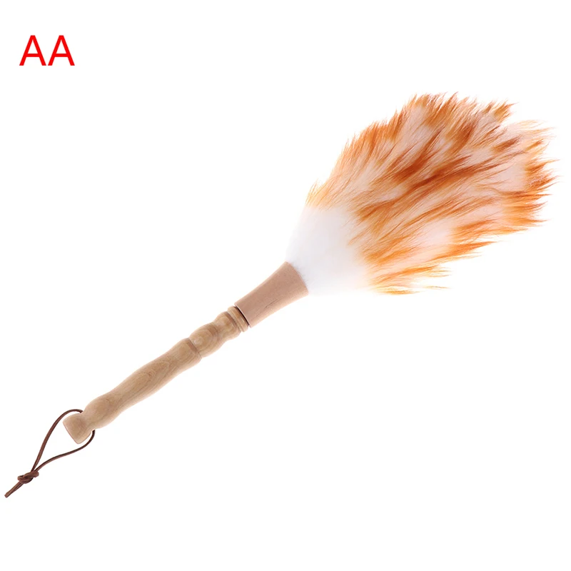 Цвет: желтый Кисть для растушевки Duster Анти-статический шерсть пыли чистящее средство деревянная ручка уборка пыли щетка шерстяная тряпка для вытирания пыли щетка для метла для удаления пыли - Цвет: Цвет: желтый