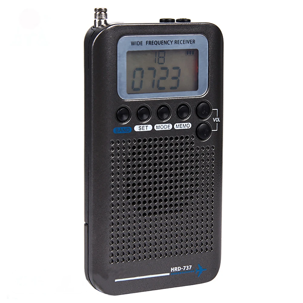 Мини радио HRD-737 портативный цифровой lcd полный диапазон FM/AM/SW/CB/Air/VHF радио стерео приемник радиосвязи