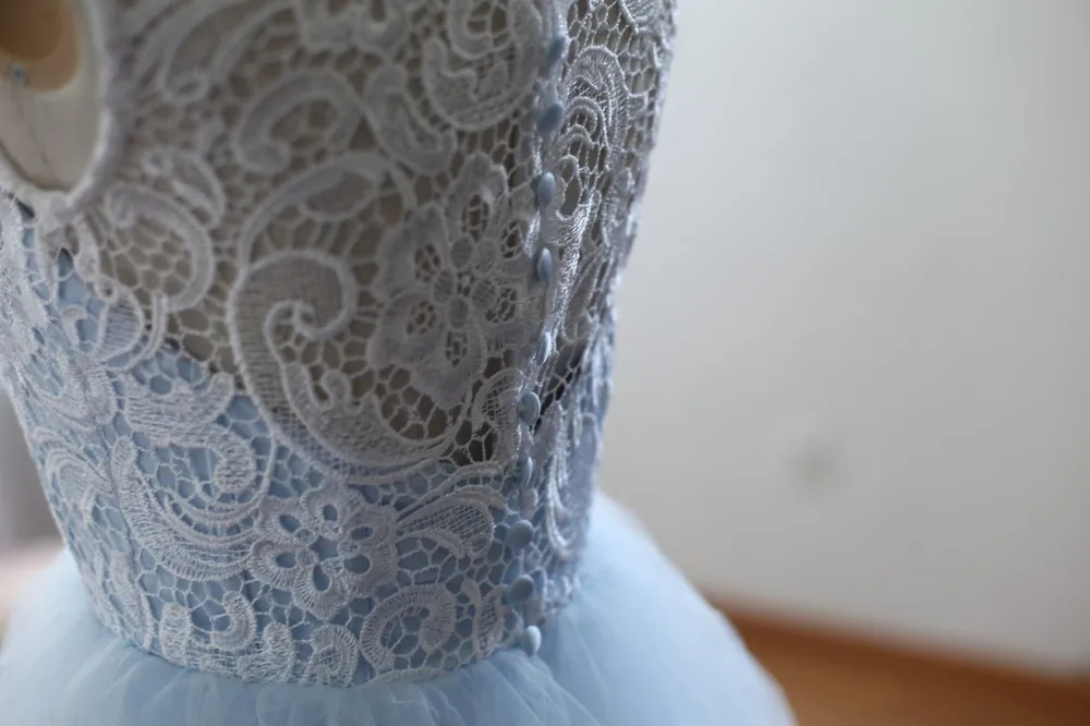 Blue Tulle Princess Ivory Lace Wedding Dress Ball Gown | Свадьбы и торжества