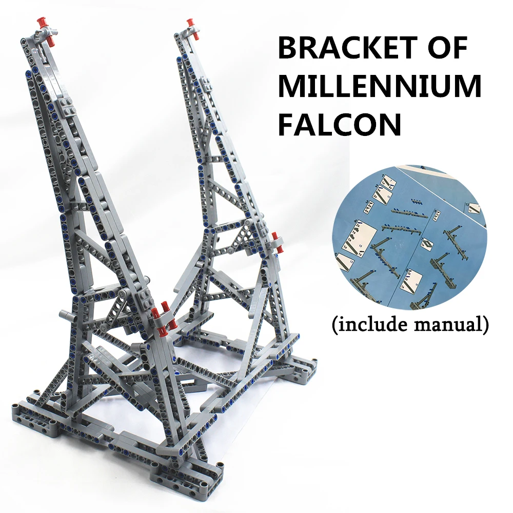 Soporte de exhibición Vertical técnico MOC para Halcón Milenario, Compatible con Lego para bloques de modelo de coleccionista Ultimate 75192