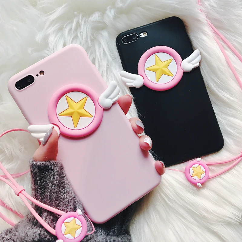 Для iPhone7 7 PLus розовый Сейлор Мун чехлы для телефонов милый чехол девушек мягкий
