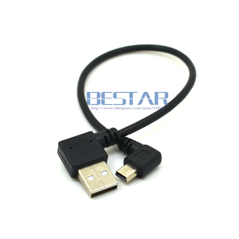 Мужской правый угловой USB2.0 поворот налево мини USB 90 градусов левый Поворот на