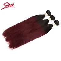 sleek peruvian 2 tone colo ombre t1b99j color hair weave134 bundles straight human hair extension for free shipping none remy