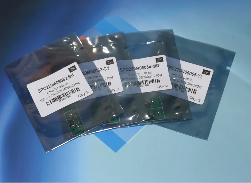 Бесплатная доставка 406052 Совместимость SPC220 SP C220 C222 C240 SPC222 SPC240 тонер чип картриджа