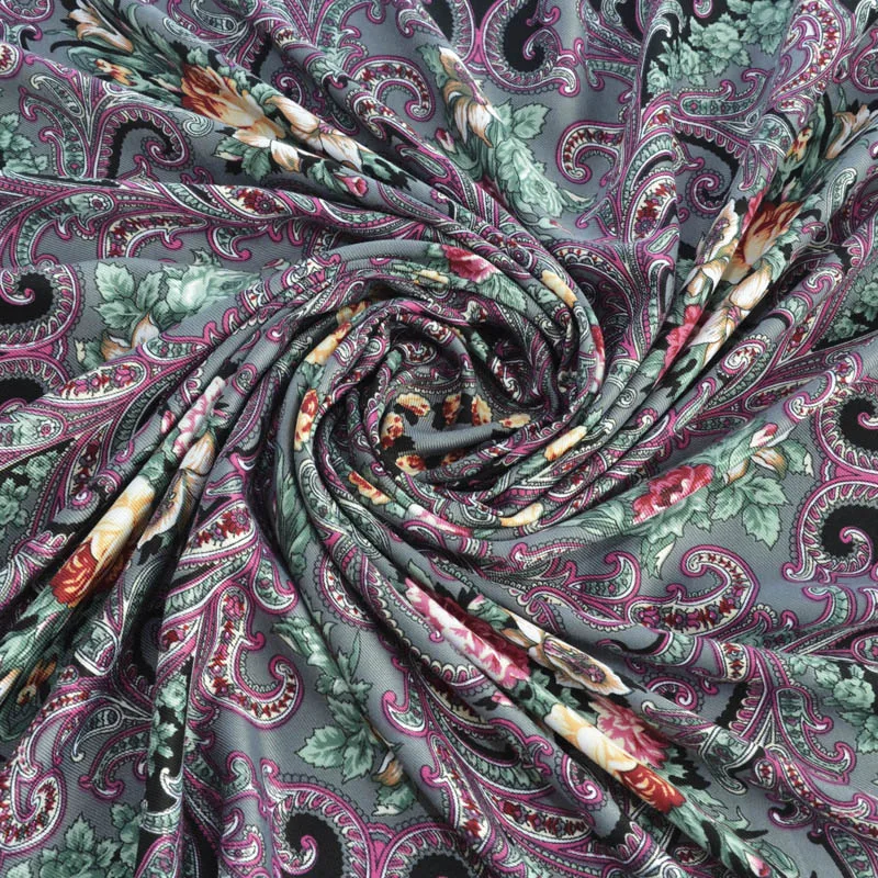 Модный русский квадратный шарф Женский палантин с бахромой шаль принтом