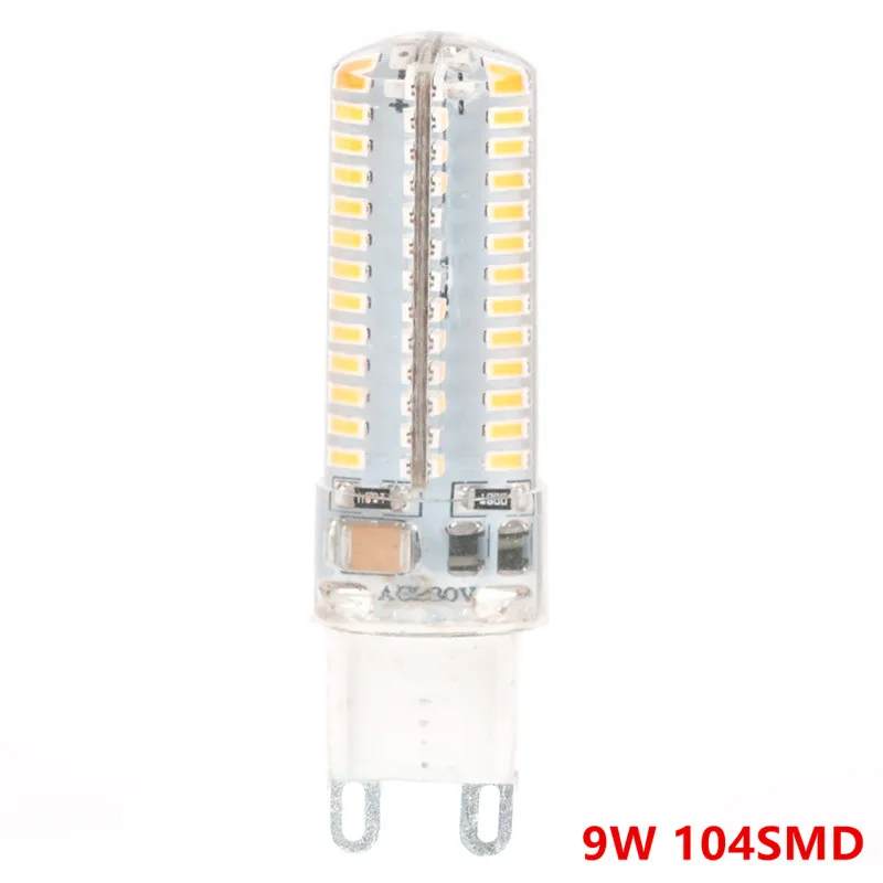 Светодиодная лампа Mini G9 6 Вт/9 Вт 220В/110В 3014 SMD 64/104 светодиодов Холодный/теплый белый