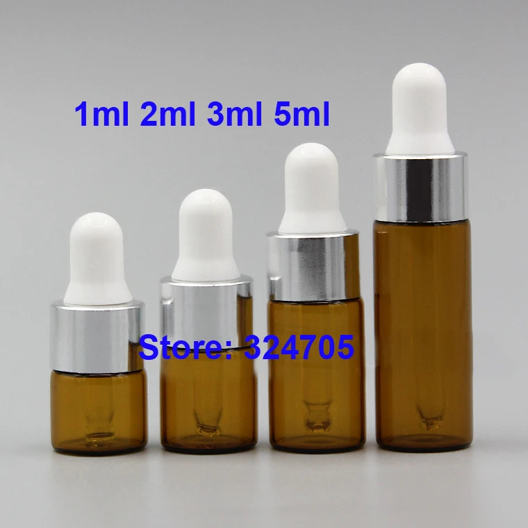 Маленькие флаконы с пипеткой маленькие стеклянные 1ml2ml3ml5ml флакон янтарным