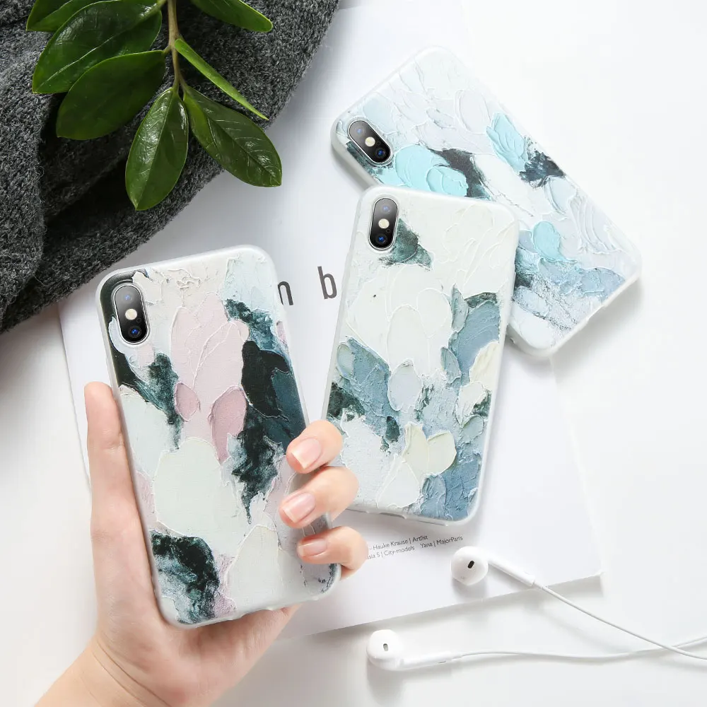 KISSCASE Fashion Phone Cases For iPhone 6 6S 7 8 Plus 5 5S SE X XS MAX XR Embossed Matte Cover Coque Capa |
