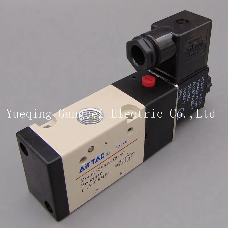 3V310-08 G1/4&quot 3Port 2Position Pneumatic Solenoid Valve Aluminum Alloy AC110V AC220V AC380V AC24V 24V DC 12V | Обустройство дома