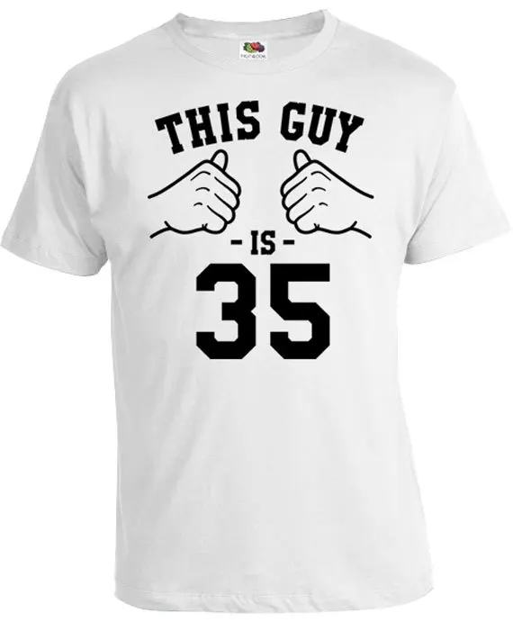 Футболка на день рождения заказ рубашка 35 й подарок для Него|t shirt|personalized t shirtt shirt