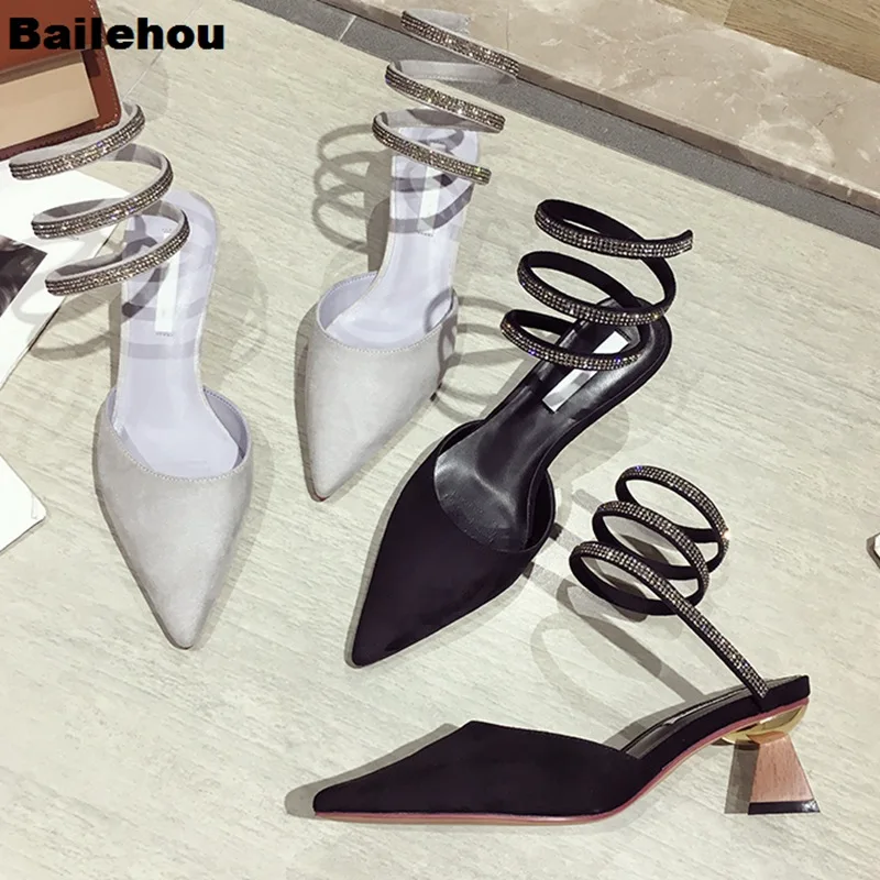 Bailehou/женские босоножки на высоком каблуке 2019 г. римские сандалии обувь летние