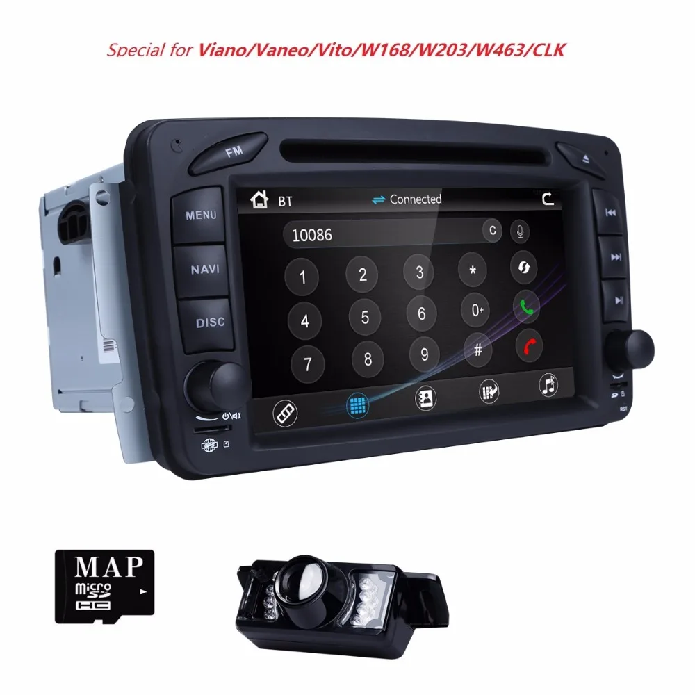 2 Din 7 дюймовый автомобильный dvd-плеер для Mercedes/Benz/CLK/W209/W203/W208/W463/W170/Vaneo/Viano/Vito/E210/C208 Canbus FM gps Радио BT CAM