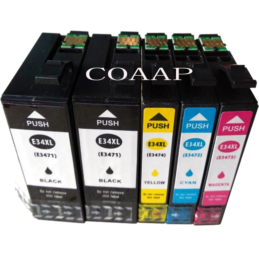 

5 чернильных картриджей для принтера Epson 34XL T3471 T3472 T3473 T3474