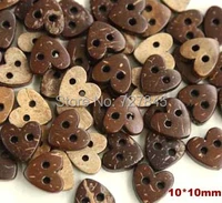 50pcslot 1010mm kawaii heart shape design coconut button wooden buttons for craft wood button kk 500
