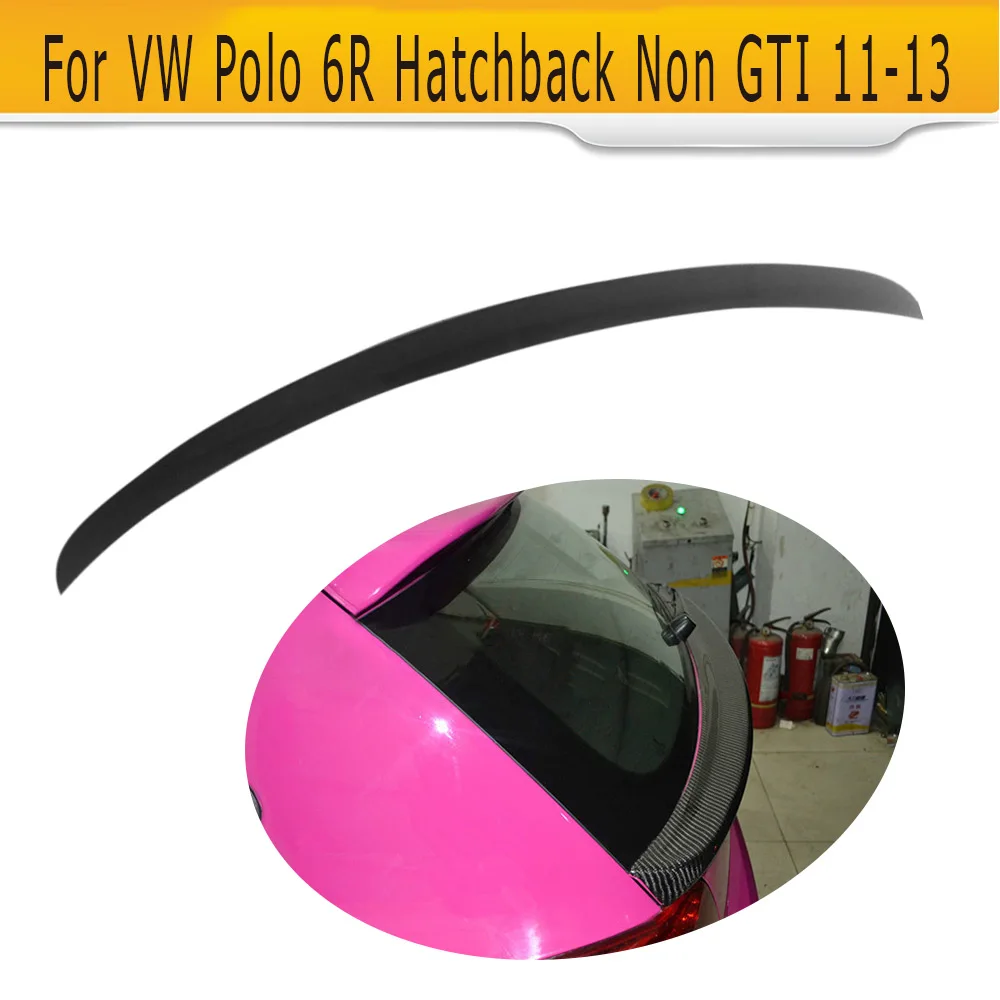 Карбоновый спойлер для VW Polo Hatchback 6R GTI Standard 2011 2016|spoiler wing|lip spoilercarbon fiber spoiler wings |