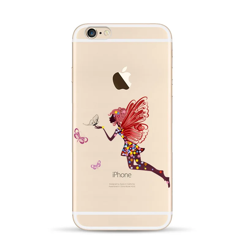 2017 Новый чехол для телефона с рисунком iPhone 4 4S 6 6S 5 5S SE красивой девушки цветочным