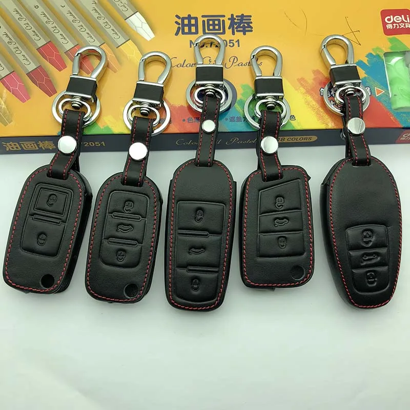 Чехол для автомобильного ключа vw touareg 2011 2014 2016 2017 чехол из натуральной кожи с