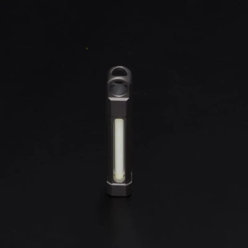 White Самосветящийся 25 лет в сфере производства titanium сплав Тритий газовая лампа кольцо для ключей спасательные аварийный светильник для подарка тритиевая лампа - Цвет: White