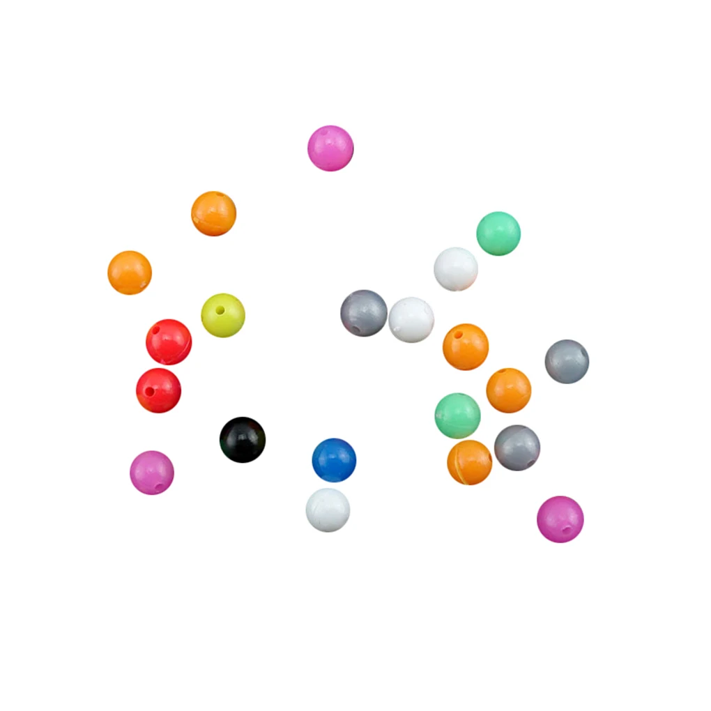 100Pcs/lot 6mm/8mm. Round Luminous Glow Rig Beads Sea Fishing Lure Floating Float Tackles