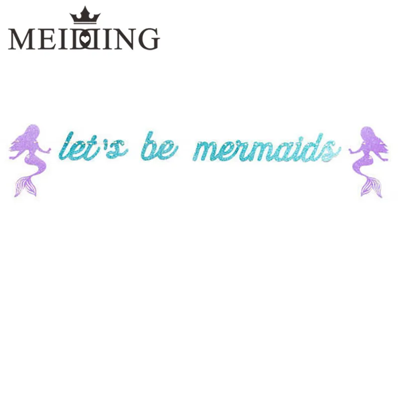 MEIDDING русалочка тема 1 компл. &quotlets be mermaids&quot баннер гирлянда детский душ День