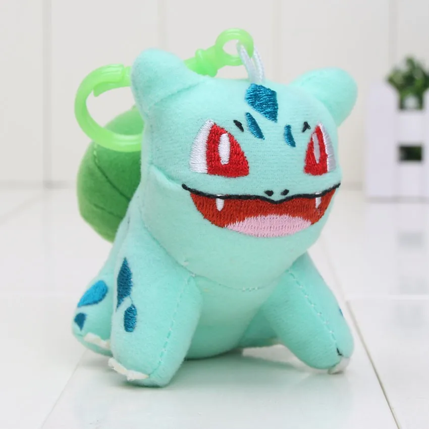 9-12 см Pocket Mew Piplup Bulbasaur Eevee Squirtle плюшевая игрушка чучела подвеска плюшевая кукла брелок с крючком