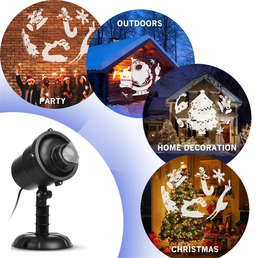 IP65 LED 3D Рождественский проектор Kerstverlichting лазер для наружного перемещения