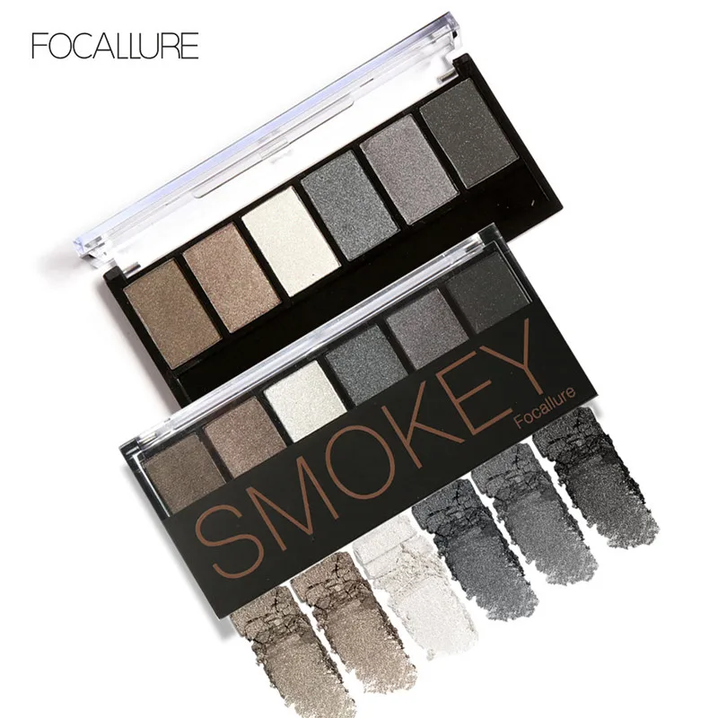 Foclallure 6 цветов дымчатые модные мерцающие матовые палитра теней для век макияж