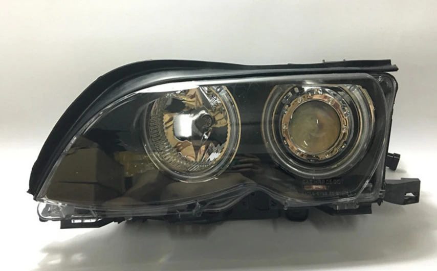 Qirun светодиодный глаза ангела фары в сборе с объектив для BMW E46 318i 320i 323i 325i 328i 330i