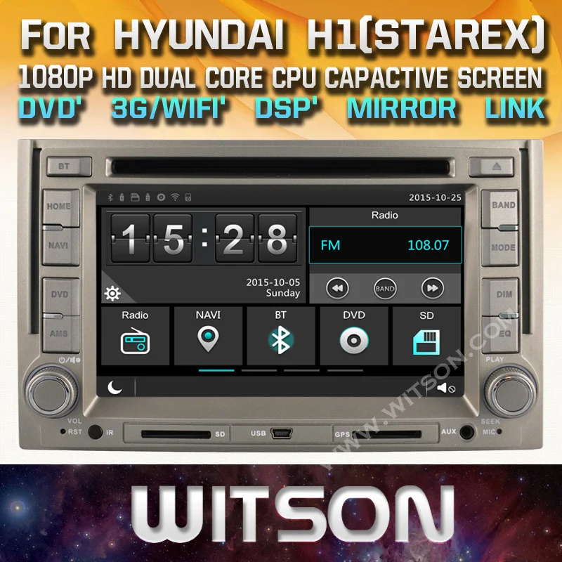 Автомобильный DVD плеер WITSON GPS для HYUNDAI H1(STAREX) новая технология экран в плену 1080P DSP Wi