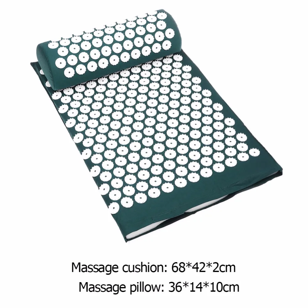 

Massager Cushion Massage Yoga Mat Acupressure Relieve Stress Back Body Pain Spike Mat Acupuncture Massage Yoga Mat with Pillow