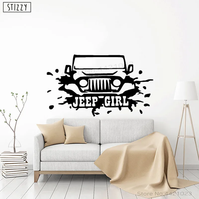 Настенная Наклейка stizzy Jeep для девочек виниловые наклейки на стену Современная