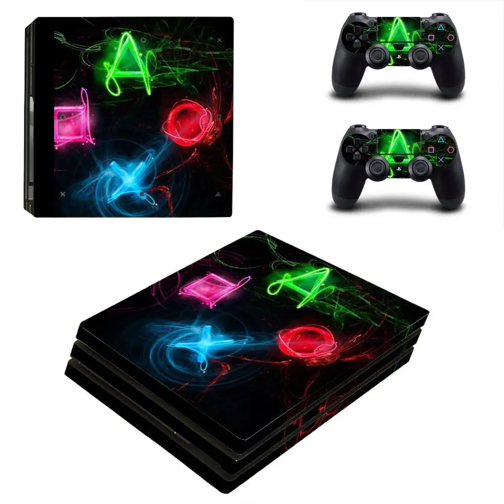 Съемная Виниловая наклейка для PlayStation 4 Pro PS4 + 2 шт. наклеек контроллера защитная