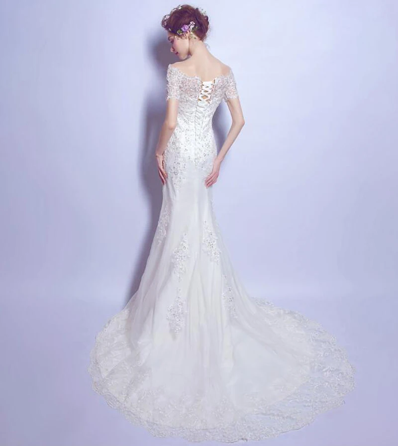 Сексуальная Русалка торжественные платья Реальное изображение Лодка шеи с плеча