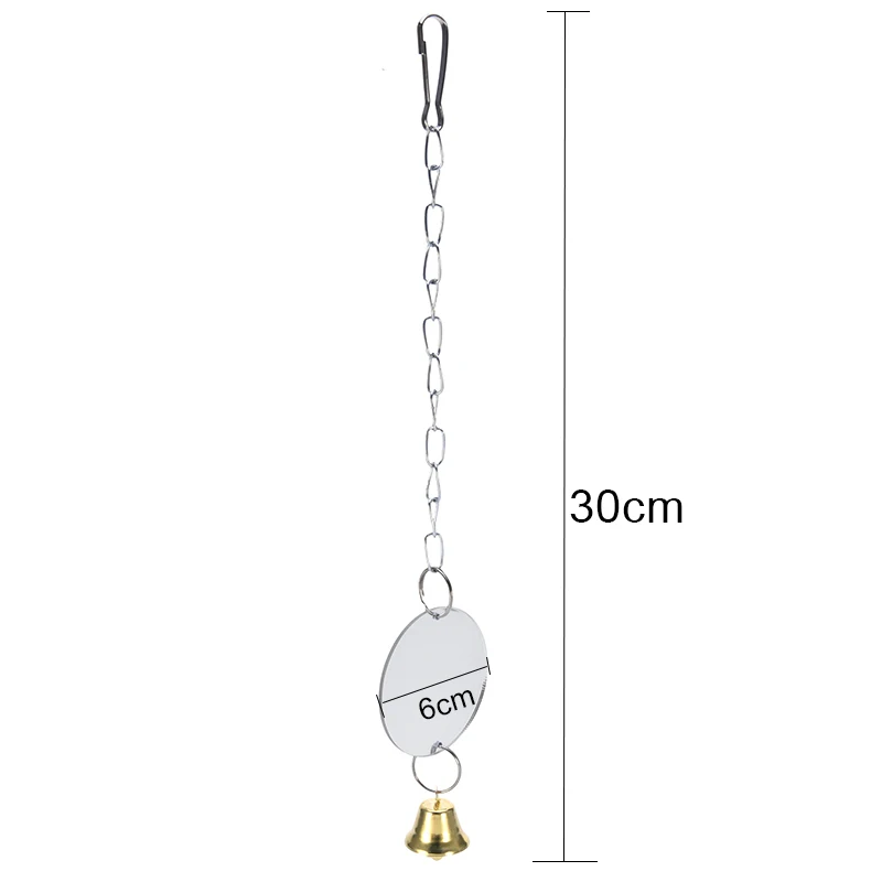 Parrot daily necessities-Parrot bell toy with mirror- Entertainment rest dual use Decorative birdcage Beautiful easy to carry | Дом и сад