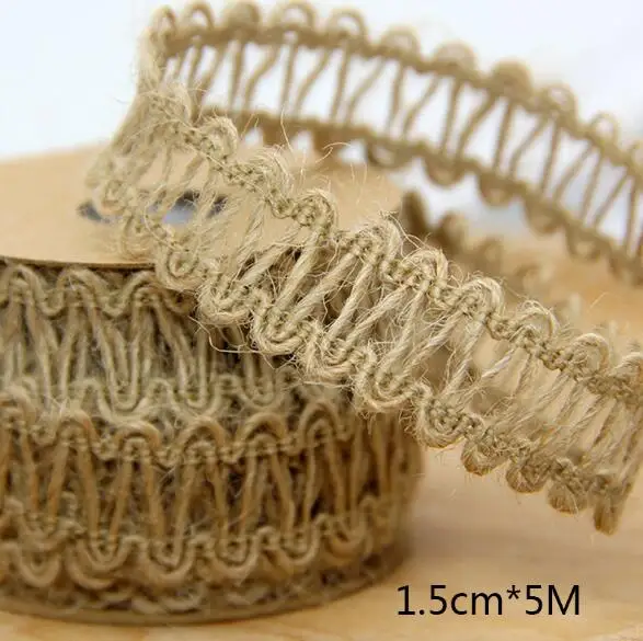 E 5 м DIY Ремесло винтажный натуральный Hessian джутовый шпагат веревка Свадебная вечеринка Мешковина Лента Декор для дома катушка фестиваль Скрапбукинг 9 видов стилей - Цвет: E