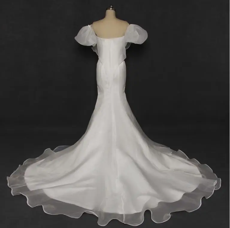 BANVASAC 2017 новые винтажные Свадебные платья русалки с оборками и вырезом лодочкой