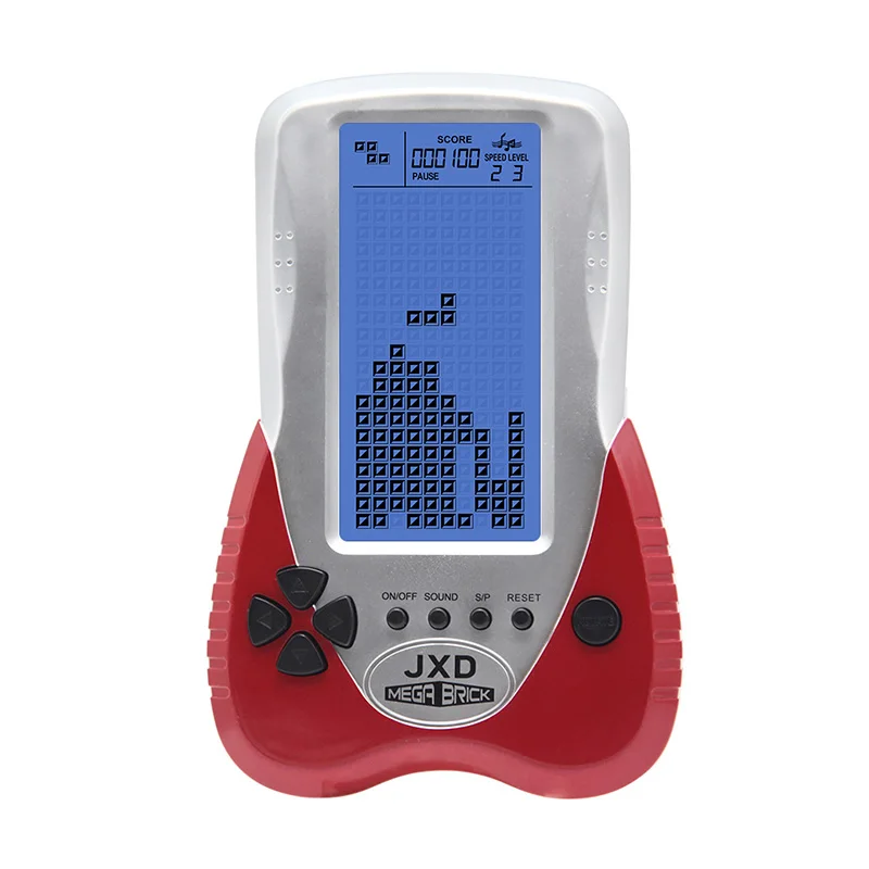 1PCS Red JXD Синяя подсветка большой экран тетрис игровая консоль поддержка разъем для наушников встроенные 23 игры питание от 3* AAA детская Подарочная игрушка - Цвет: 1PCS Red