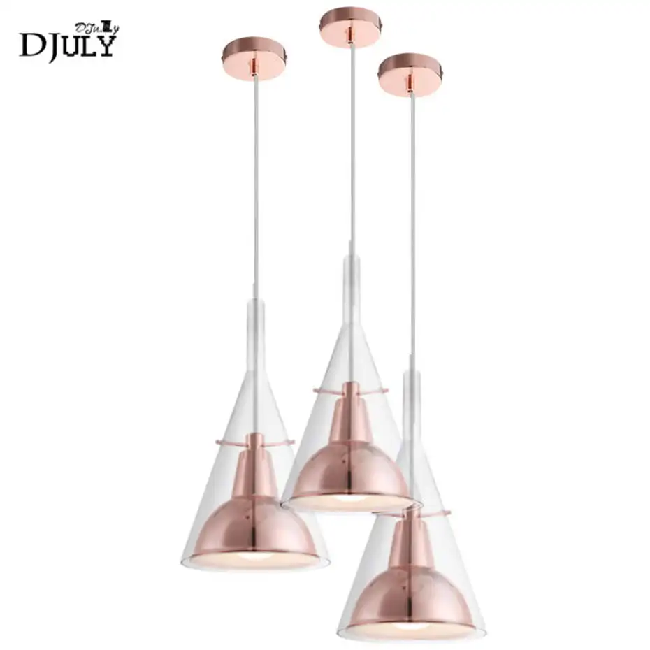 Скандинавские промышленные стеклянные конусные светодиодные подвесные