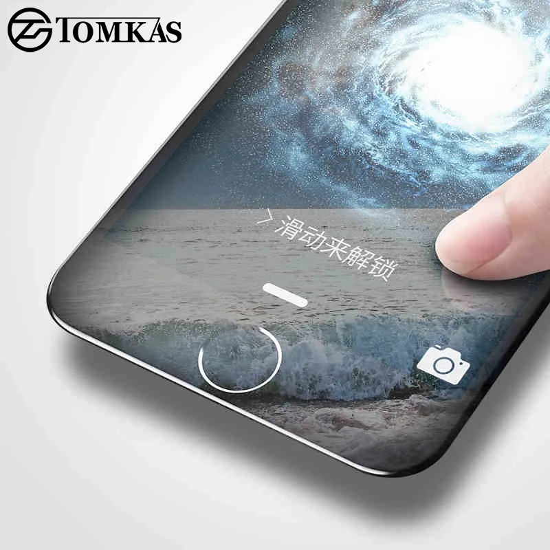 Закаленное стекло Tomkas 4D для iPhone X 8 7 6 6s защита экрана HD премиум пленка Защита Plus