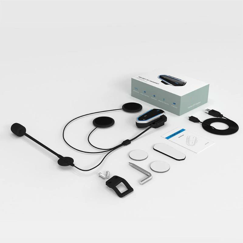 Мотоциклетная Беспроводная гарнитура Bluetooth 4,1 Hands-free FM Радио MP3 шлем гарнитура наушники аудио