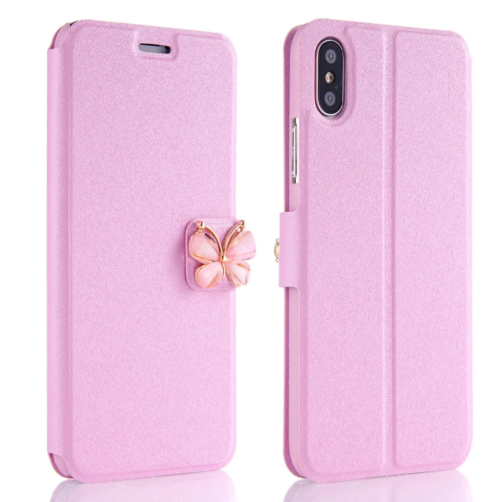 Чехол для телефона из шелковой кожи с откидной крышкой iPhone XS Max XR X роскошный