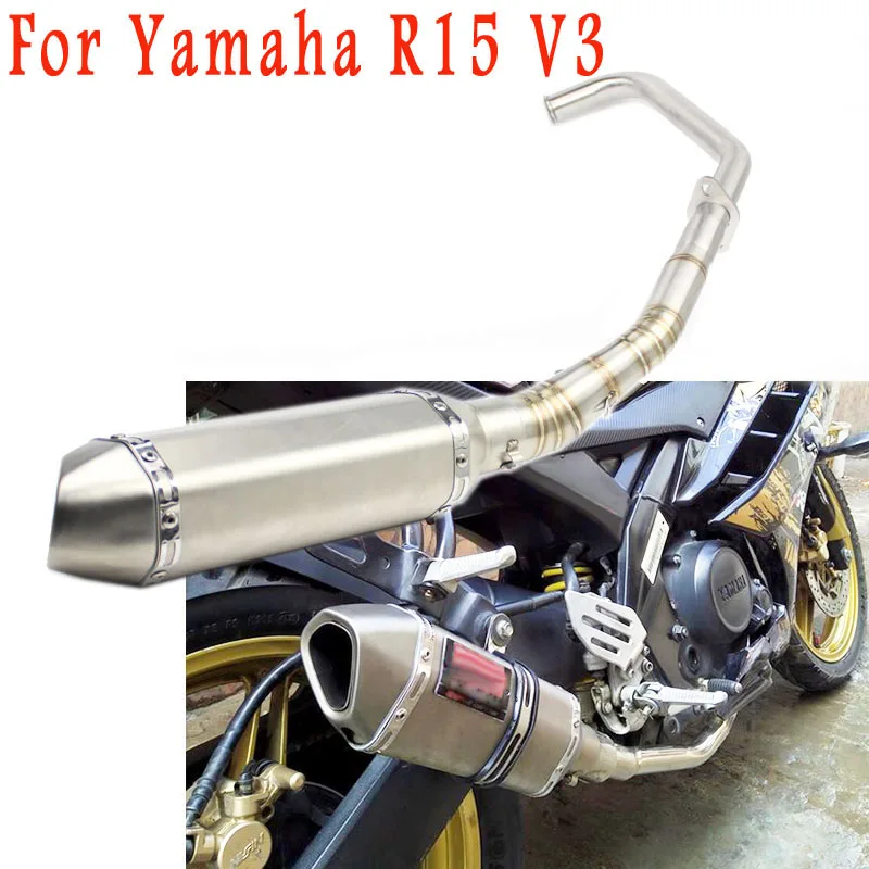Слип он выхлопной трубы для Yamaha R15 V3 2018 года мотоцикл полный системы с глушитель