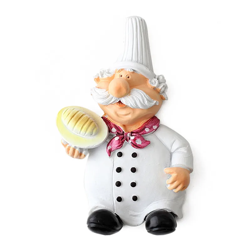 Food Hold Chef Настенные крючки, декоративные, новые, объемные, Мультяшные, шеф-повара, кабель питания, вилка, корпус, вешалка, крючки, креативные, милые, крепкие, стикер, крючок - Цвет: Food Hold Chef