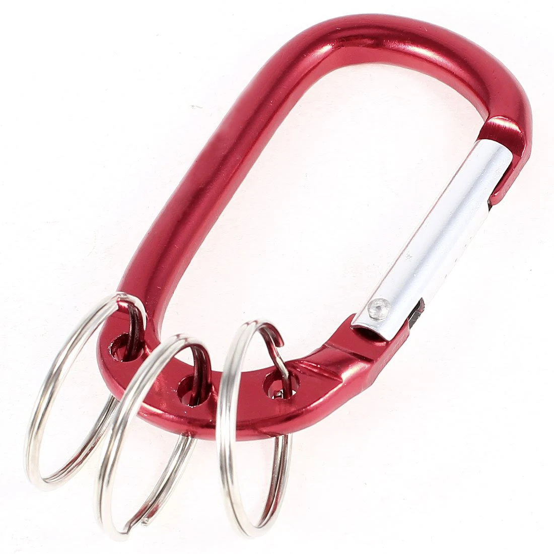 Авто Новый бордовый алюминиевый карабин клипса крюк w 3 Сплит Брелок|key ring|key ring