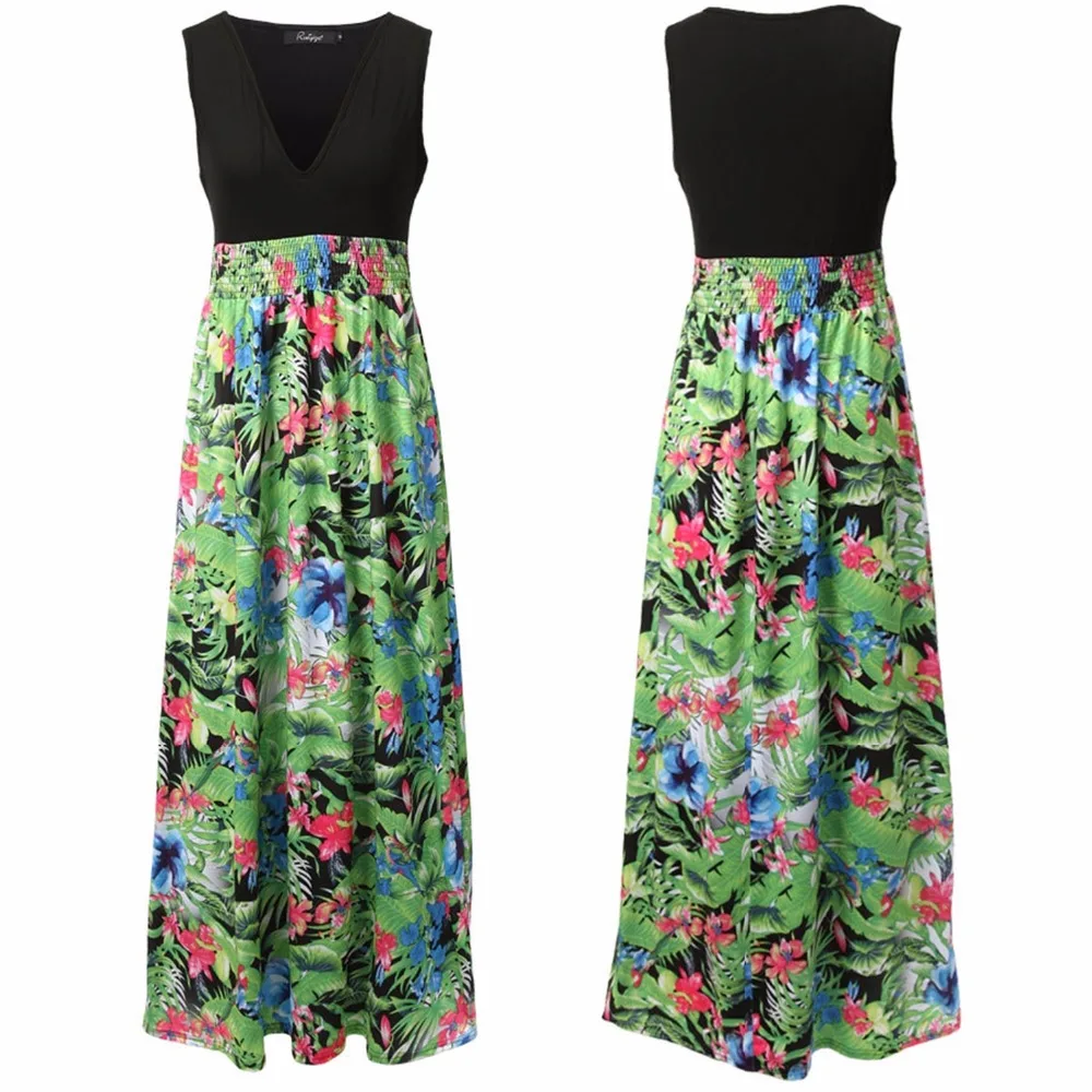 Многоцветные женские Платья с цветочным узором эластичные винтажные элегантные