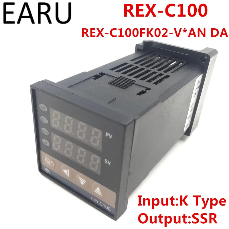 

REX-C100 REX-C100FK02-V*AN DA Digital PID Temperature Control Controller Thermometer SSR Output 0-400 Degrees K Type Input