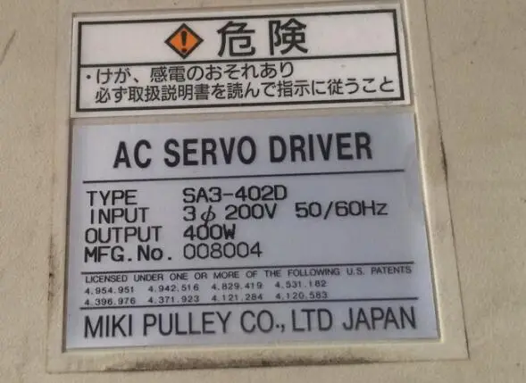 

Servo driver SA3-402D , Used one , 90% appearance new , 3 months warranty , in stock